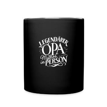 Legendärer Opa Mythos Bester Opa Geburtstag Du - Tasse einfarbig - Schwarz - Vorne