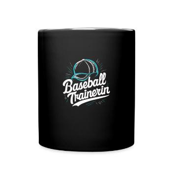 Baseball-Trainerin Coach Inspiration Anerkennung - Tasse einfarbig - Schwarz - Vorne