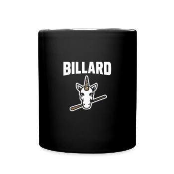 Billard-Fan Traum Queue Kugel Tisch Spielzimmer - Tasse einfarbig - Schwarz - Vorne