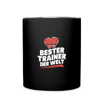 Bester Trainer Boxen Ehre Trophäe Auszeichnung - Tasse einfarbig - Schwarz - Vorne