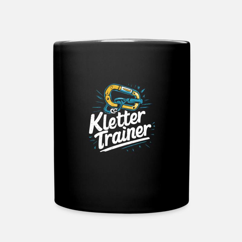 KletterTrainer Geschenk Klettern Ausrüstung - Tasse einfarbig - Schwarz