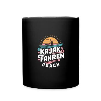 Kajakfahren Kanu Coach - Tasse einfarbig - Schwarz - Vorne