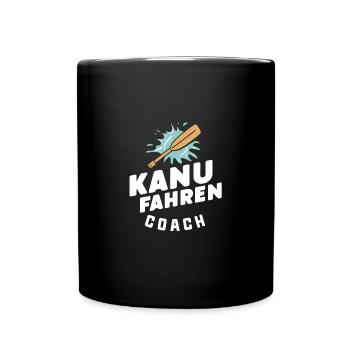 Kanufahren Coach - Tasse einfarbig - Schwarz - Vorne