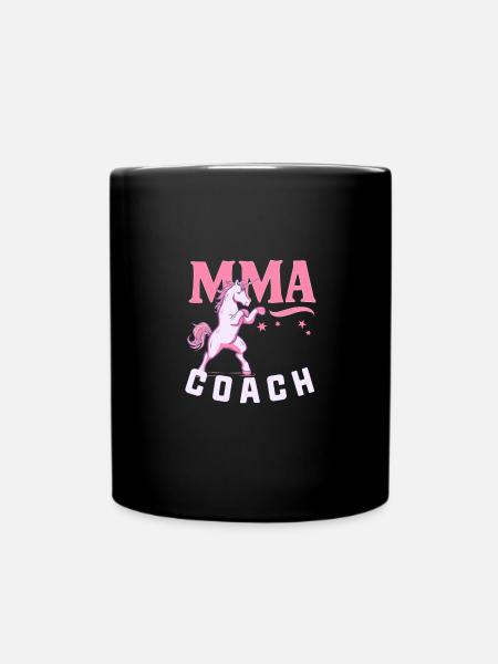 MMA-Einhorn Martial-Arts-Coach - Tasse einfarbig - Schwarz