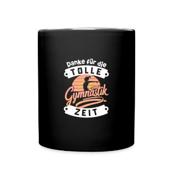 Danke für die tolle Zeit beim Gymnastik - Tasse einfarbig - Schwarz - Vorne