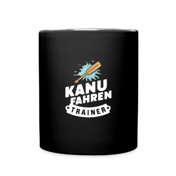 Kanufahren-Trainer - Tasse einfarbig - Schwarz - Vorne