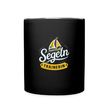 Segeltrainerin - Tasse einfarbig - Schwarz - Vorne