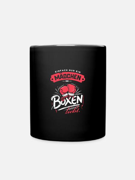 Box-Mädchen Liebe Training Kampfsport Fan Wear - Tasse einfarbig - Schwarz