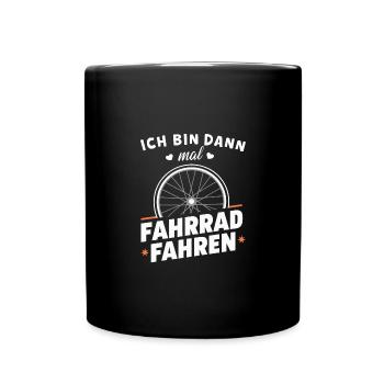Fahrrad-Shirt Radfahren Hobby Sport Geschenk - Tasse einfarbig - Schwarz - Vorne