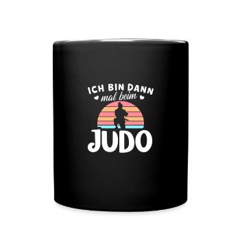 Judo-Shirt Kampfsport Bekleidung Geschenkidee - Tasse einfarbig - Schwarz - Vorne