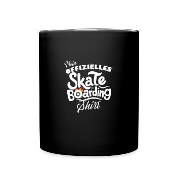 Skate-Shirt Offiziell Boarding Style Geschenk - Tasse einfarbig - Schwarz - Vorne