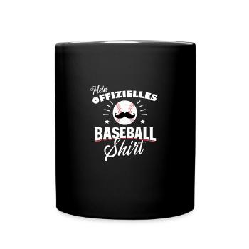 Baseball-Mustache-Shirt | Fan | Sport | Mode - Tasse einfarbig - Schwarz - Vorne