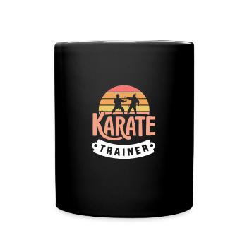 Karate-Trainer Shirt Kampfkunst Meister Geschenk - Tasse einfarbig - Schwarz - Vorne