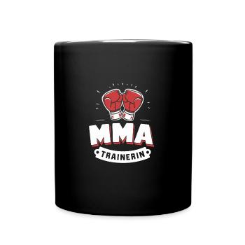 Retro-MMA-Trainerin Shirt Kampfkunst Geschenk - Tasse einfarbig - Schwarz - Vorne