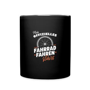 Offizielles Fahrrad-Shirt | Radfahrer Geschenk - Tasse einfarbig - Schwarz - Vorne