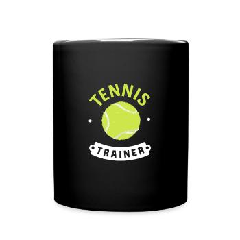 Tennisball-Trainer Perfektes Tennis-Gadget - Tasse einfarbig - Schwarz - Vorne