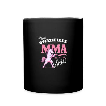 MMA-Einhorn-Shirt Kampfsport Geschenkidee - Tasse einfarbig - Schwarz - Vorne
