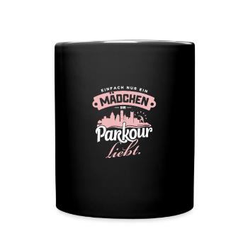 Mädchen Parkour Liebe Urban Freerunning Geschenk - Tasse einfarbig - Schwarz - Vorne