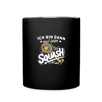Squash-Shirt Spiel Pause Lustig Sportler Outfit - Tasse einfarbig - Schwarz - Vorne