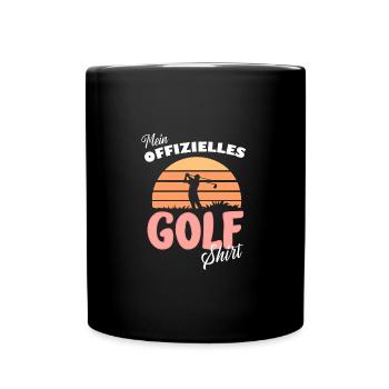 Golf-Shirt Offiziell Golfer Outfit Geschenkidee - Tasse einfarbig - Schwarz - Vorne