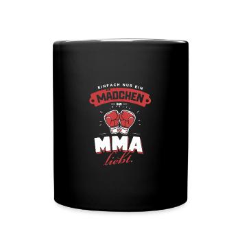 Retro-MMA Mädchen Kampfsport Liebe Fan Art - Tasse einfarbig - Schwarz - Vorne