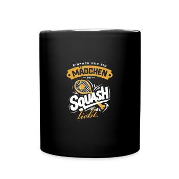 Mädchen Squash Liebe Sport Fanartikel Geschenk - Tasse einfarbig - Schwarz - Vorne