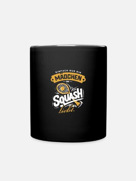 Mädchen Squash Liebe Sport Fanartikel Geschenk - Tasse einfarbig - Schwarz