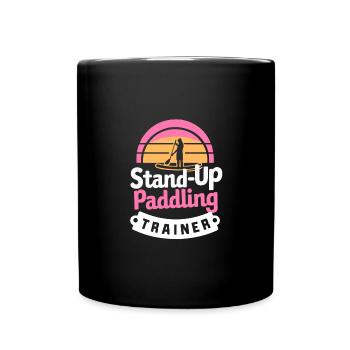 SUP-Trainer Ausrüstung Zubehör Guide Shirt - Tasse einfarbig - Schwarz - Vorne