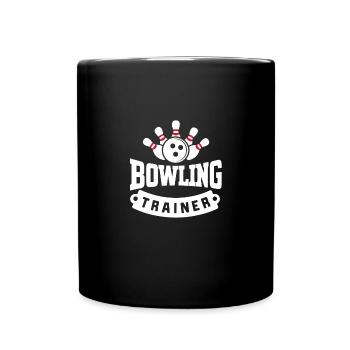 Bowling-Trainer Kegeln Sport Geschenkidee Coach - Tasse einfarbig - Schwarz - Vorne