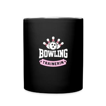 Bowling-Trainerin Shirt Kegeln Sport Geschenk - Tasse einfarbig - Schwarz - Vorne