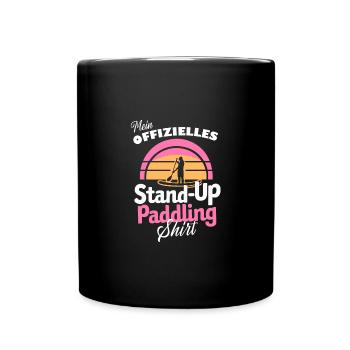 SUP-Board-Shirt Paddler Geschenkidee Wasser Sport - Tasse einfarbig - Schwarz - Vorne