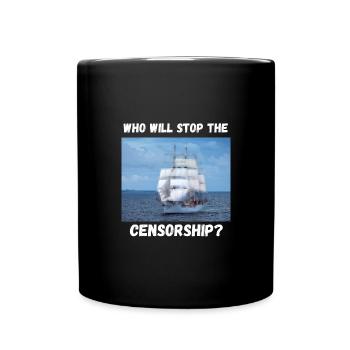 Censorship - Tasse einfarbig - Schwarz - Vorne