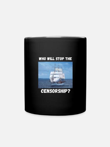 Censorship - Tasse einfarbig - Schwarz