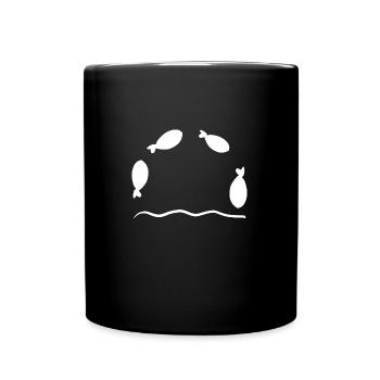 poissons d’eau poissons nagent militants des droits des animaux - Mug uni - noir - Devant