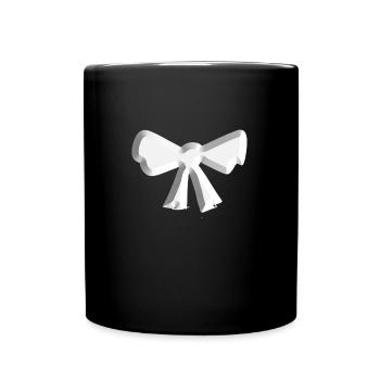 symbole de boucle mouche argent - Mug uni - noir - Devant
