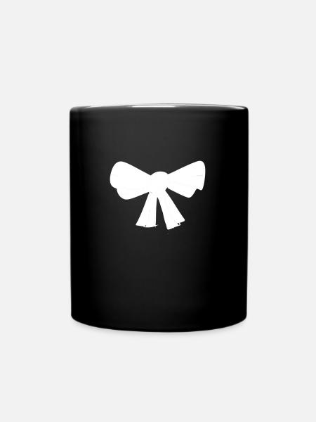 schleife symbol fliege - Tasse einfarbig - Schwarz