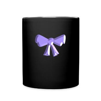 schleife symbol fliege lila - Tasse einfarbig - Schwarz - Vorne