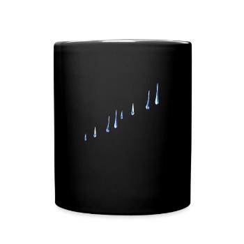 blue water drops line water - Full Colour Mug - black - Front