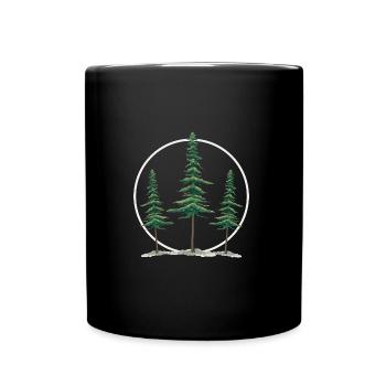 Waldbaden shinrin yoku Waldluft Waldmensch - Tasse einfarbig - Schwarz - Vorne