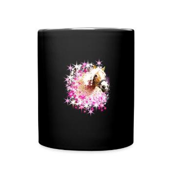 Horse,Haflinger, Graffiti, Painting,Horses,Stars - Full Colour Mug - black - Front