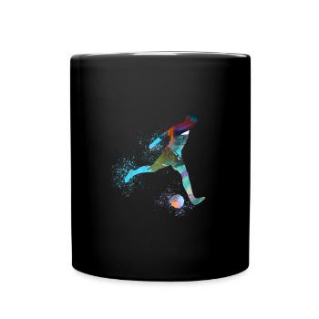 football ,footballer , football,graffiti - Full Colour Mug - black - Front