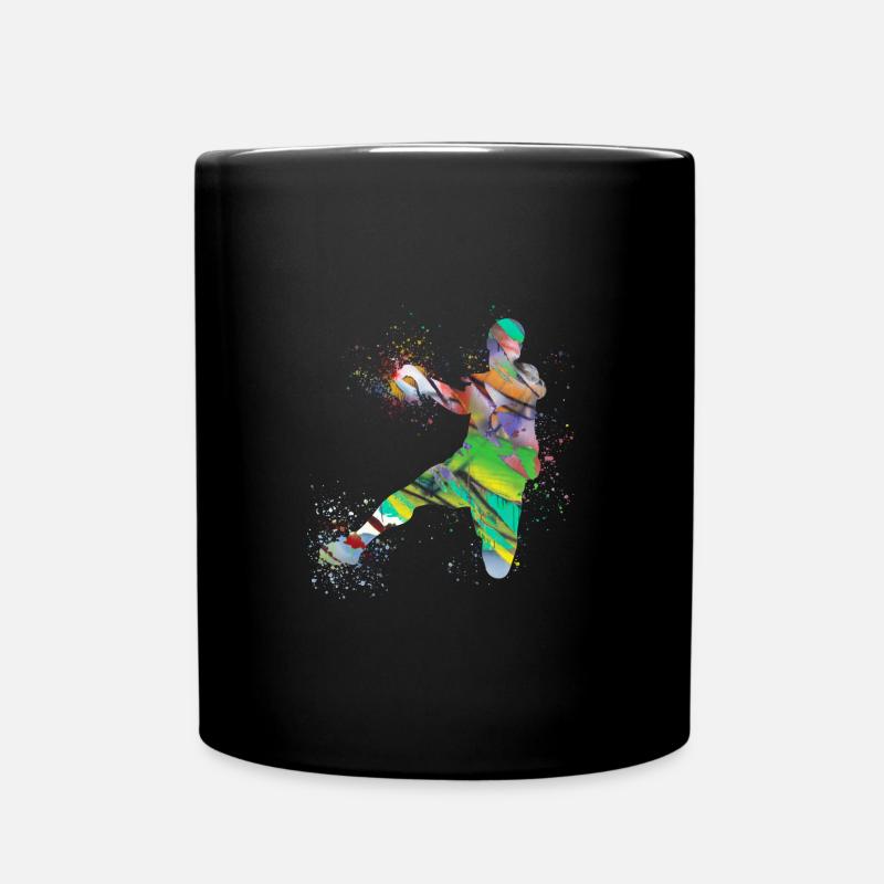 Handball, handballer, Beachhandball,Graffiti - Tasse einfarbig - Schwarz