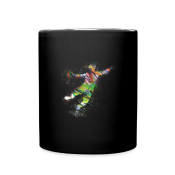 Handball, handballer, Beachhandball,Graffiti - Tasse einfarbig - Schwarz - Vorne