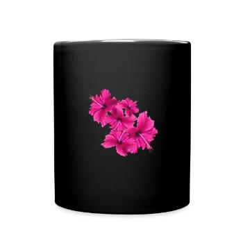Hibiscus,Flower,Lotus,Blossom,Floral - Full Colour Mug - black - Front