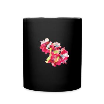Hibiscus,Flower,Lotus,Blossom,Floral,Graffiti - Full Colour Mug - black - Front