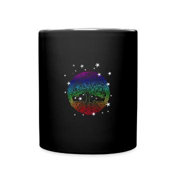 Baum des Lebens,Yggdrasil,Weltenbaum,tree of life, - Tasse einfarbig - Schwarz - Vorne