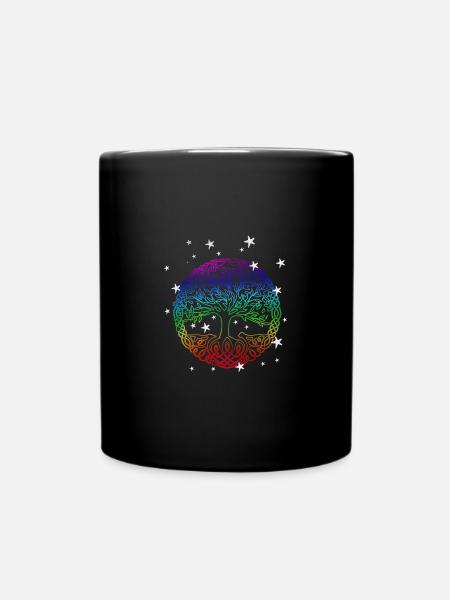 Arbre de Vie, Yggdrasil, Arbre du Monde, Arbre de vie, - Mug uni - noir