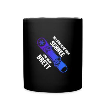 Snowboard freestyle Snowboarder Snowboard-Brett - Tasse einfarbig - Schwarz - Vorne