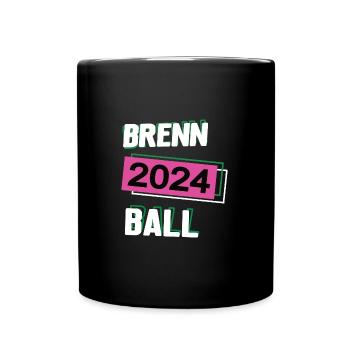 Brennball 2024 Brennballerin Brennballspielerin - Tasse einfarbig - Schwarz - Vorne