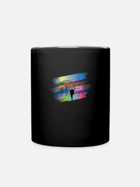 Wanderer - Tasse einfarbig - Schwarz